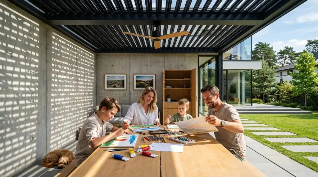 Pergola bioclimatica in alluminio vantaggi e svantaggi con lamelle orientabili